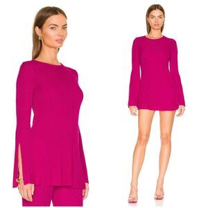 Cult Gaia Kasia Ribbed Slim Fit Tunic Top